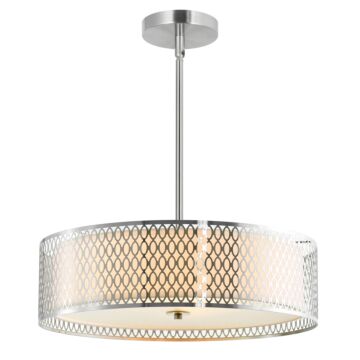 Mikayla Five Light Chandelier in Satin Nickel by CWI Lighting