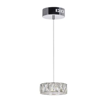 Milan LED Mini Pendant in Chrome by CWI Lighting