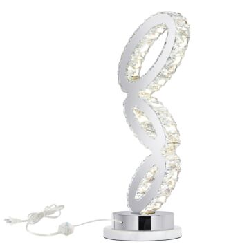 Balanced LED Table Lamp in Chrome by CWI Lighting