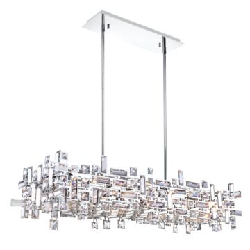 Arley 12 Light Island Chandelier in Chrome by CWI Lighting