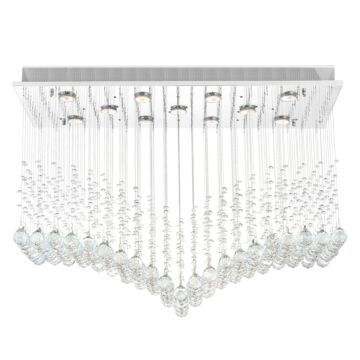 CWI Lighting Twinkle 11 Light Flush Mount with Chrome finish