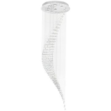 Ribbon Ten Light Flush Mount in Chrome by CWI Lighting