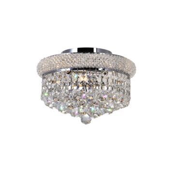 Empire Three Light Flush Mount in Chrome by CWI Lighting