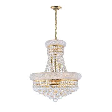 Empire Eight Light Chandelier in Gold by CWI Lighting