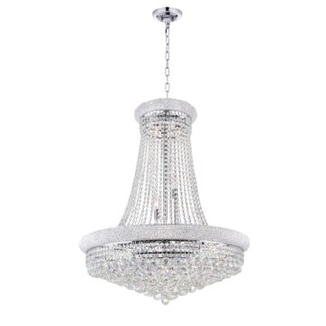 Empire 19 Light Chandelier in Chrome by CWI Lighting