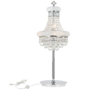 Empire Six Light Table Lamp in Chrome by CWI Lighting