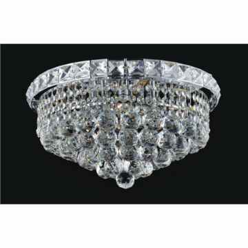 Luminous Four Light Flush Mount in Chrome by CWI Lighting
