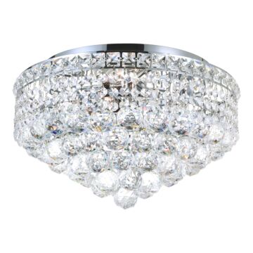 Luminous Five Light Flush Mount in Chrome by CWI Lighting