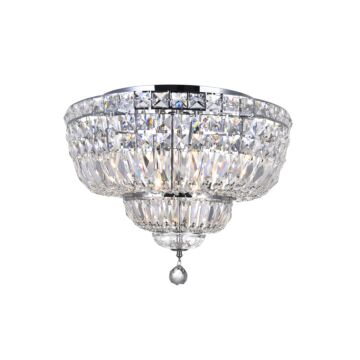 Stefania Eight Light Flush Mount in Chrome by CWI Lighting