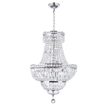 Stefania Eight Light Chandelier in Chrome by CWI Lighting
