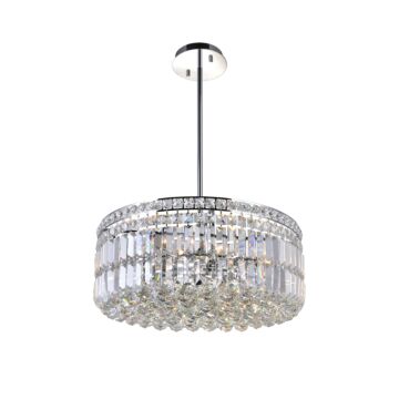 Colosseum Eight Light Chandelier in Chrome by CWI Lighting
