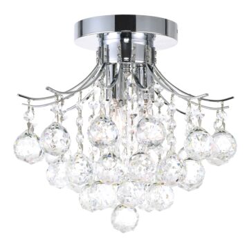 Princess Three Light Flush Mount in Chrome by CWI Lighting