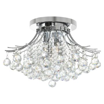 Princess Six Light Flush Mount in Chrome by CWI Lighting