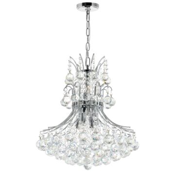 Princess Eight Light Chandelier in Chrome by CWI Lighting