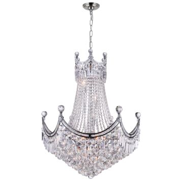CWI Lighting Amanda 15 Light Down Chandelier with Chrome finish