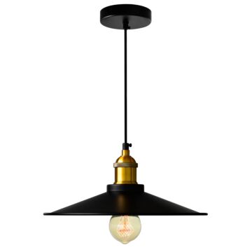 Brave One Light Mini Pendant in Black by CWI Lighting