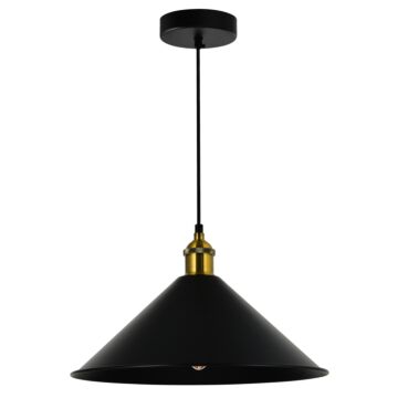 Brave One Light Mini Pendant in Black by CWI Lighting