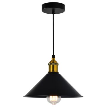 Brave One Light Mini Pendant in Black by CWI Lighting
