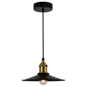 Brave One Light Mini Pendant in Black by CWI Lighting