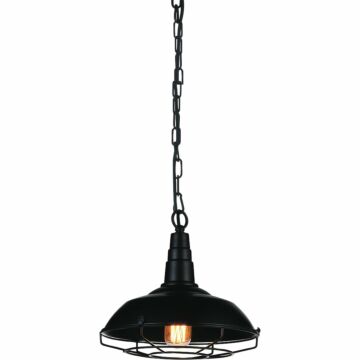Morgan One Light Mini Pendant in Black by CWI Lighting