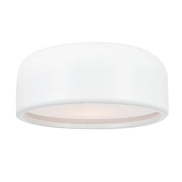 Campton Two Light Flush Mount in White by CWI Lighting
