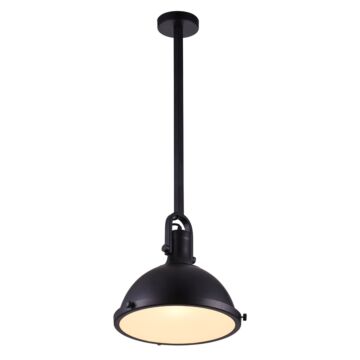 Strum One Light Pendant in Black by CWI Lighting