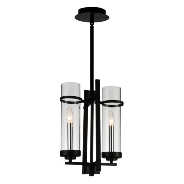 Sierra Two Light Mini Pendant in Black by CWI Lighting