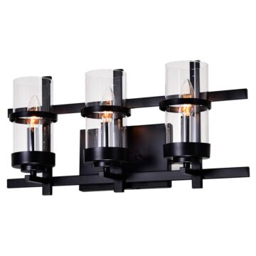 Sierra Three Light Wall Sconce in Black by CWI Lighting