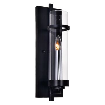 Sierra One Light Wall Sconce in Black by CWI Lighting