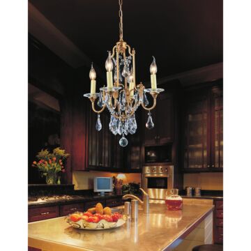 Electra Four Light Chandelier in Oxidized Bronze by CWI Lighting