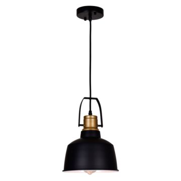 Elisa One Light Pendant in Black by CWI Lighting