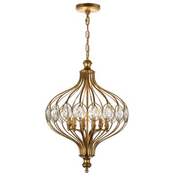 Altair Six Light Chandelier in Antique Bronze by CWI Lighting