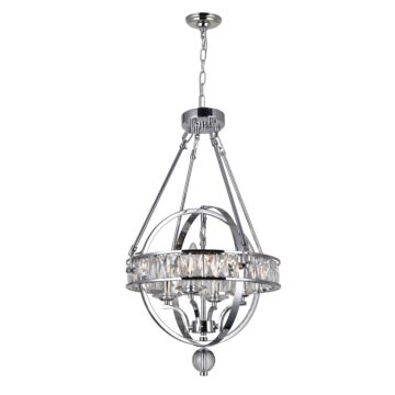 CWI Lighting Arkansas 4 Light Chandelier with Chrome finish