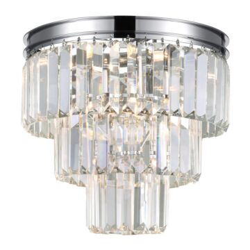CWI Lighting Weiss 8 Light Flush Mount with Chrome finish