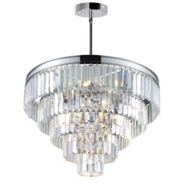 Weiss 12 Light Chandelier in Chrome by CWI Lighting