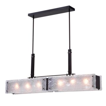 CWI Lighting Assunta 6 Light Chandelier with Black Finish