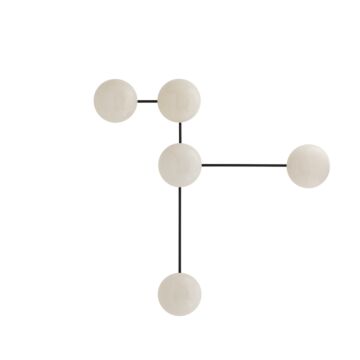 Glaze Five Light Wall Sconce in Ivory Stained Crackle by Arteriors