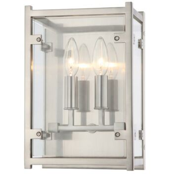 Danbury Two Light Wall Sconce in Brushed Nickel by Crystorama