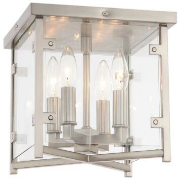 Danbury Four Light Flush Mount in Brushed Nickel by Crystorama