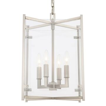 Danbury Four Light Chandelier in Brushed Nickel by Crystorama