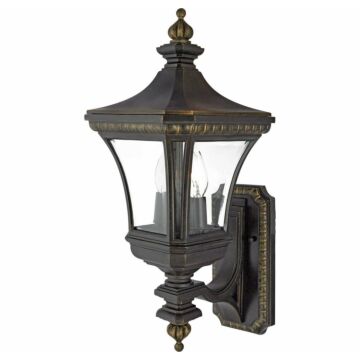 Devon Two Light Outdoor Wall Lantern in Imperial Bronze by Quoizel