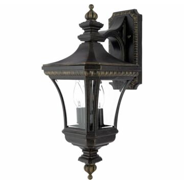 Devon Two Light Outdoor Wall Lantern in Imperial Bronze by Quoizel