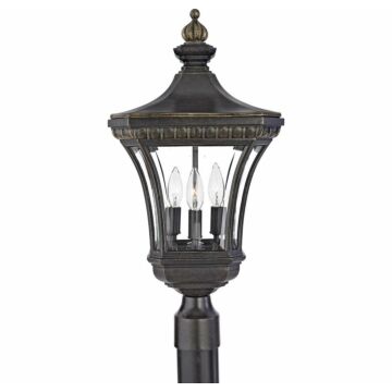 Devon Three Light Outdoor Post Lantern in Imperial Bronze by Quoizel