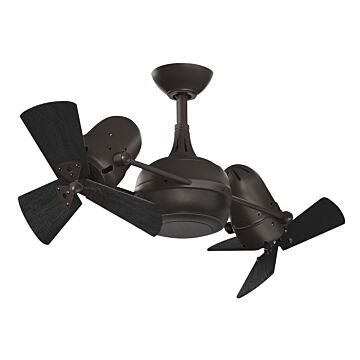 Dagny 3-Speed AC 38" Ceiling Fan in Textured Bronze with Matte Black blades