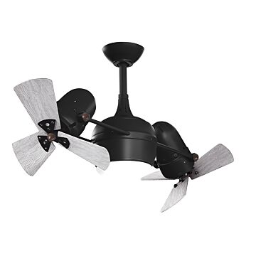 Dagny 3-Speed AC 38" Ceiling Fan w/ Integrated Light Kit in Matte Black with Barnwood Tone blades