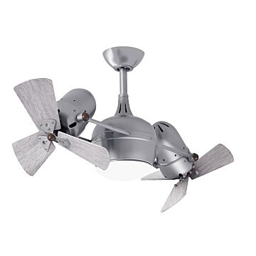 Dagny 3-Speed AC 38" Ceiling Fan w/ Integrated Light Kit in Brushed Nickel with Barnwood Tone blades