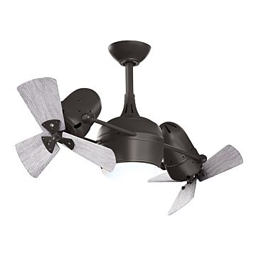 Dagny 3-Speed AC 38" Ceiling Fan w/ Integrated Light Kit in Textured Bronze with Barnwood tone  blades