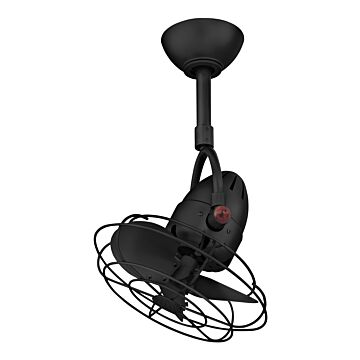 Diane 3-Speed AC 13" Ceiling Fan in Matte Black with Matte Black blades