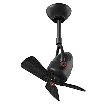 Diane 3-Speed AC 16" Ceiling Fan in Matte Black with Matte Black blades