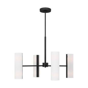 Capalino Eight Light Chandelier in Midnight Black by Visual Comfort Studio